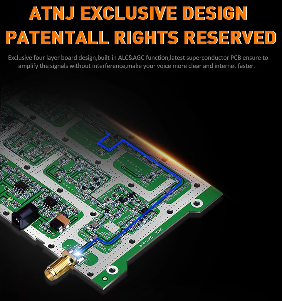 Atnj 1800+2100 MHz Mobile Signal Repeaters 2g, 3G, 4G Cellular Signal Amplifier Booster for Moe & Work
